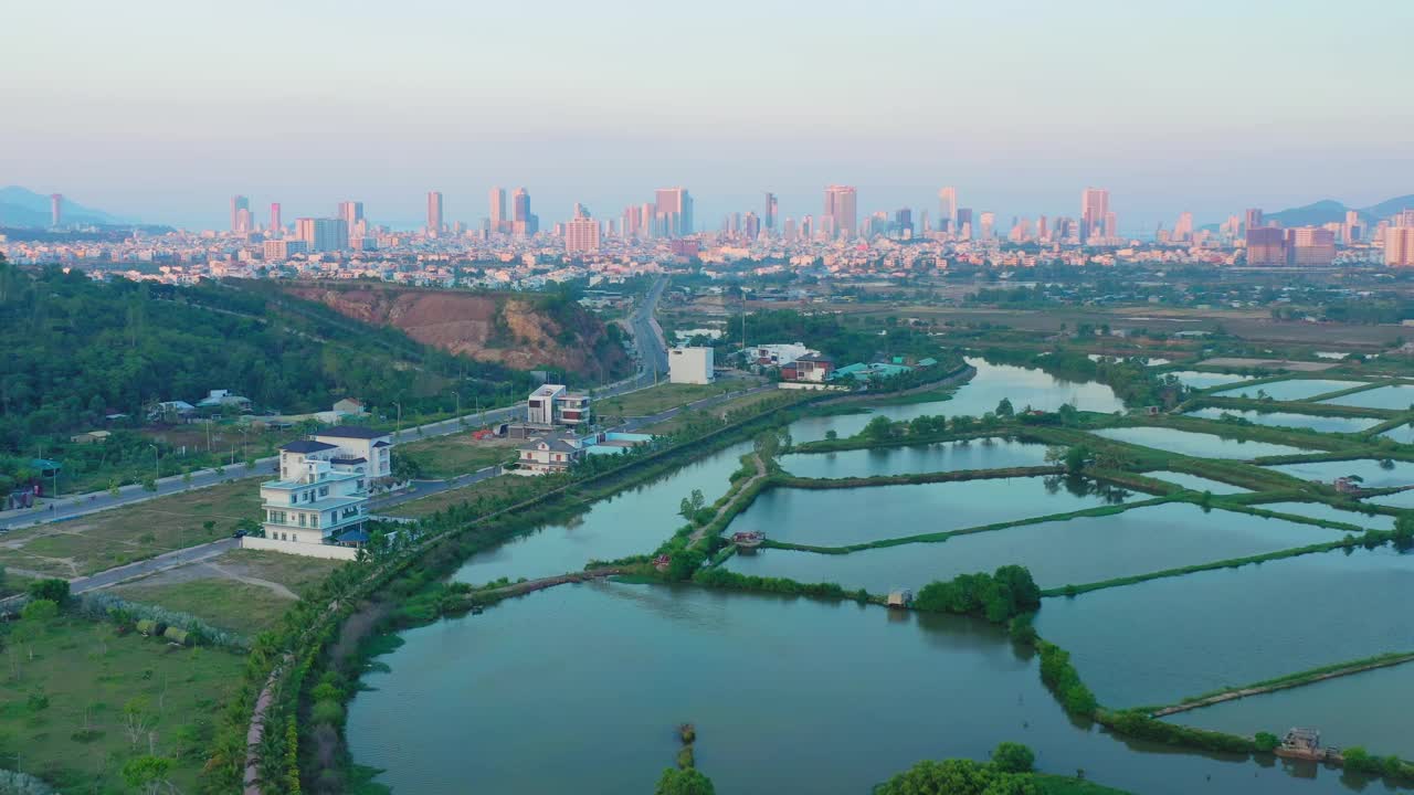 从上面看芽庄市视频素材