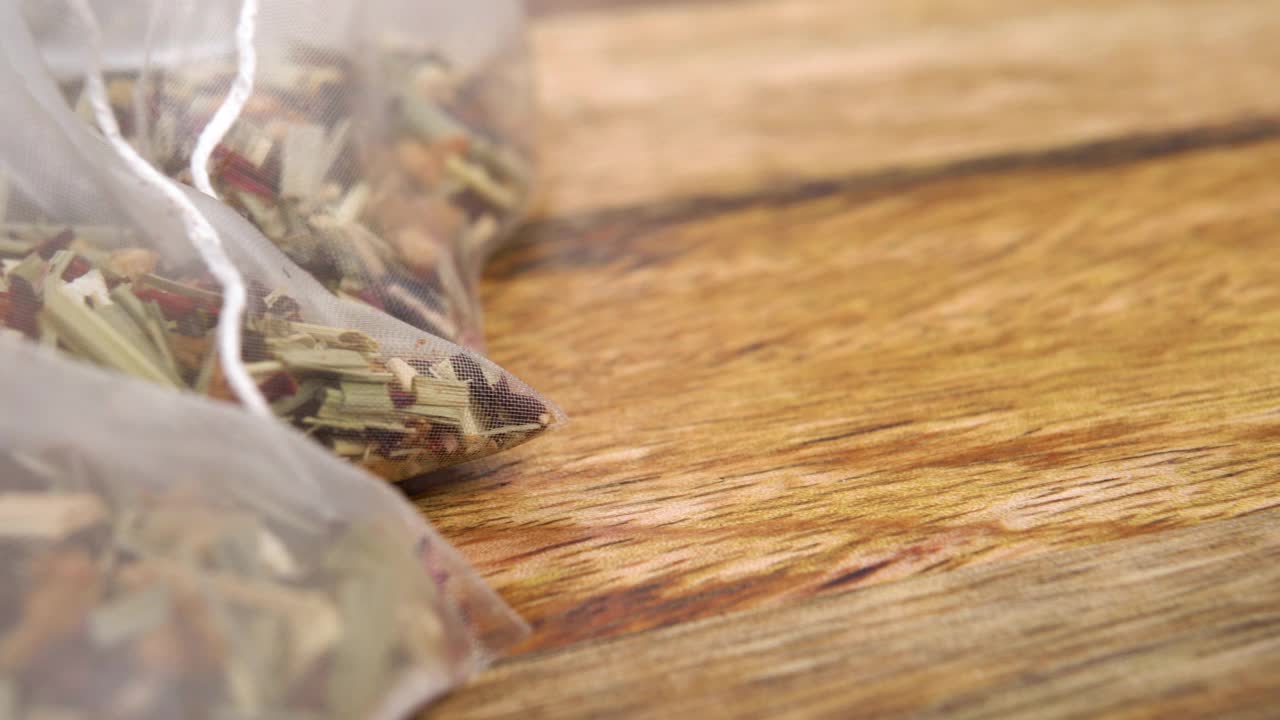 草本天然生花茶包视频素材