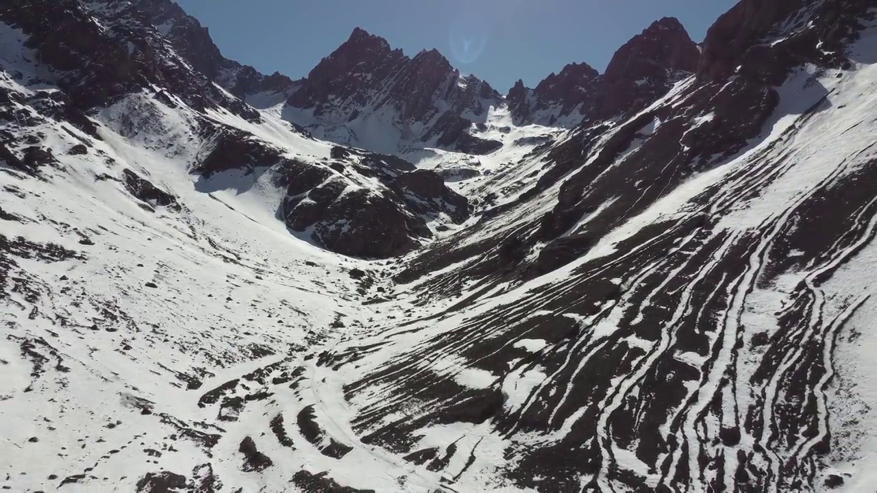 安第斯山脉的雪山视频素材