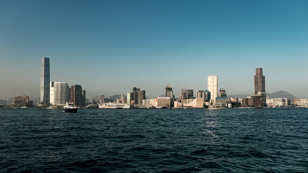 香港九龙区从白天到晚上的时间间隔视频素材