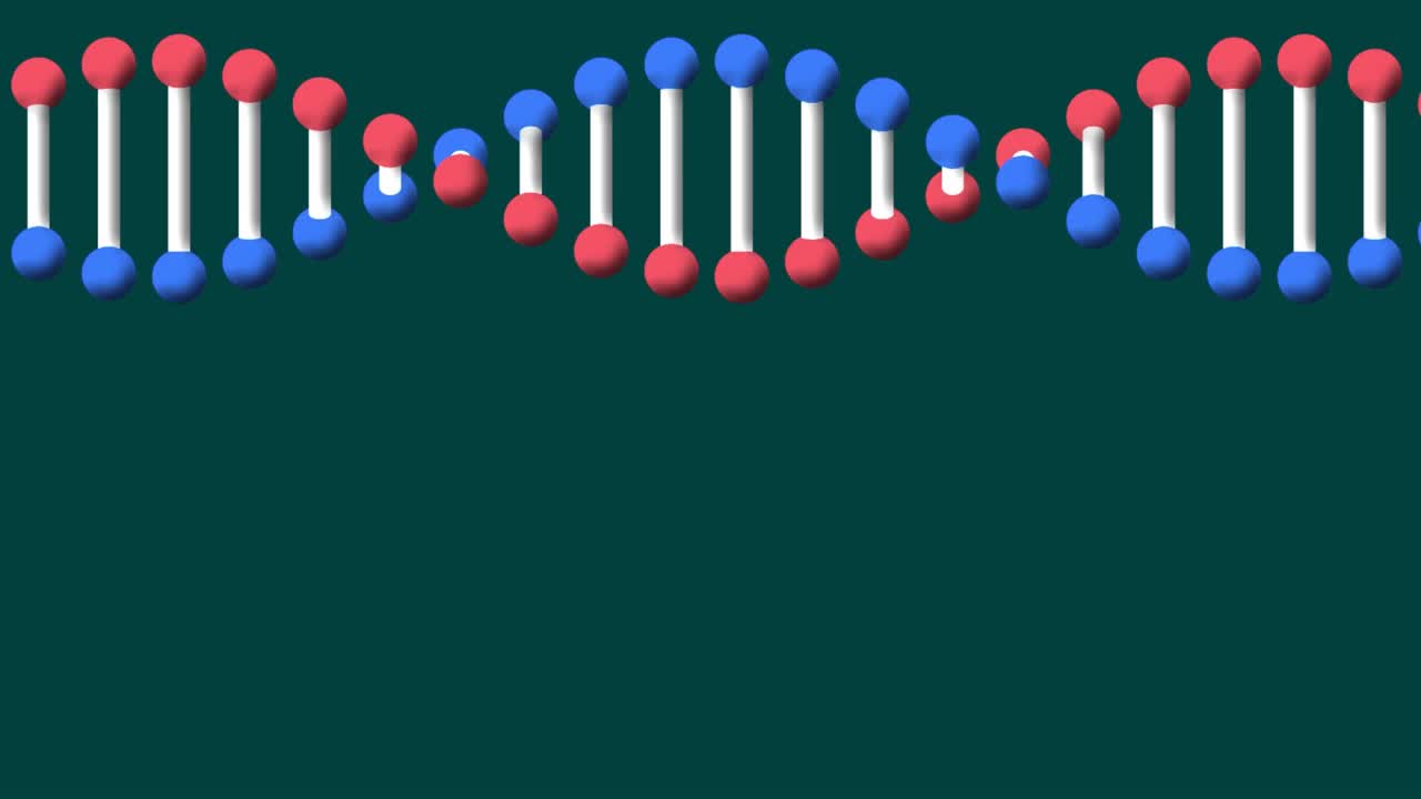 数字变化的动画，dna链旋转的数字图标视频素材