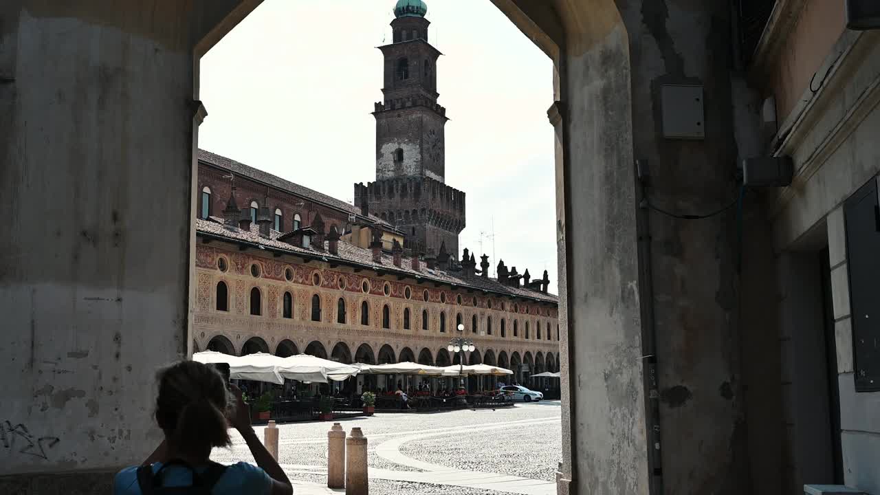 Vigevano,伦巴第,意大利。2021年7月。视频素材