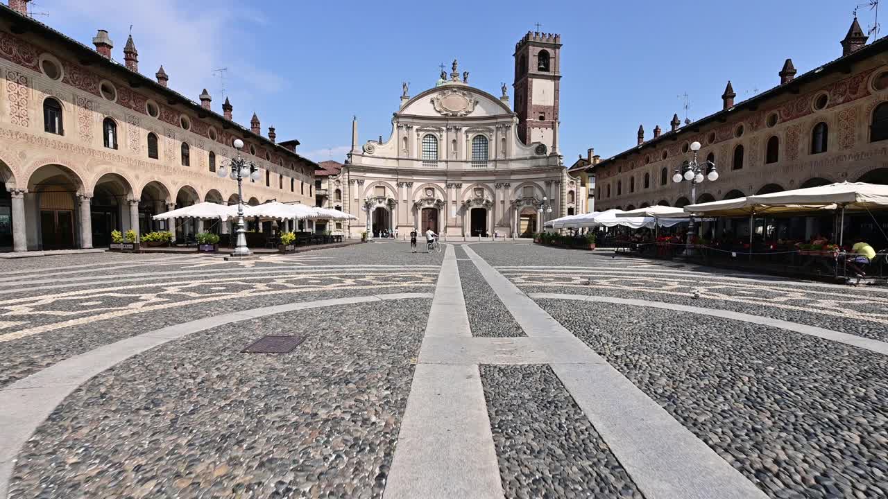 Vigevano,伦巴第,意大利。2021年7月。视频素材