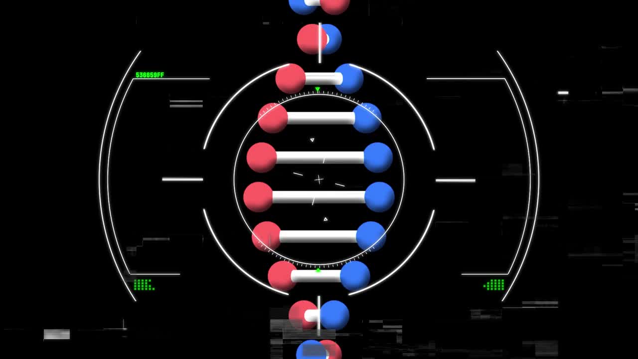动画的dna链扫描范围和数据处理视频素材