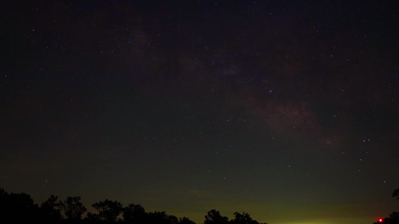 银河，星星在夜空中闪烁，时间流逝视频素材