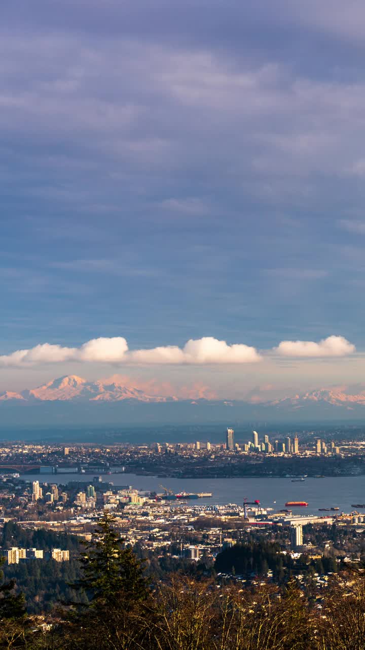 温哥华狮门大桥夜景视频素材