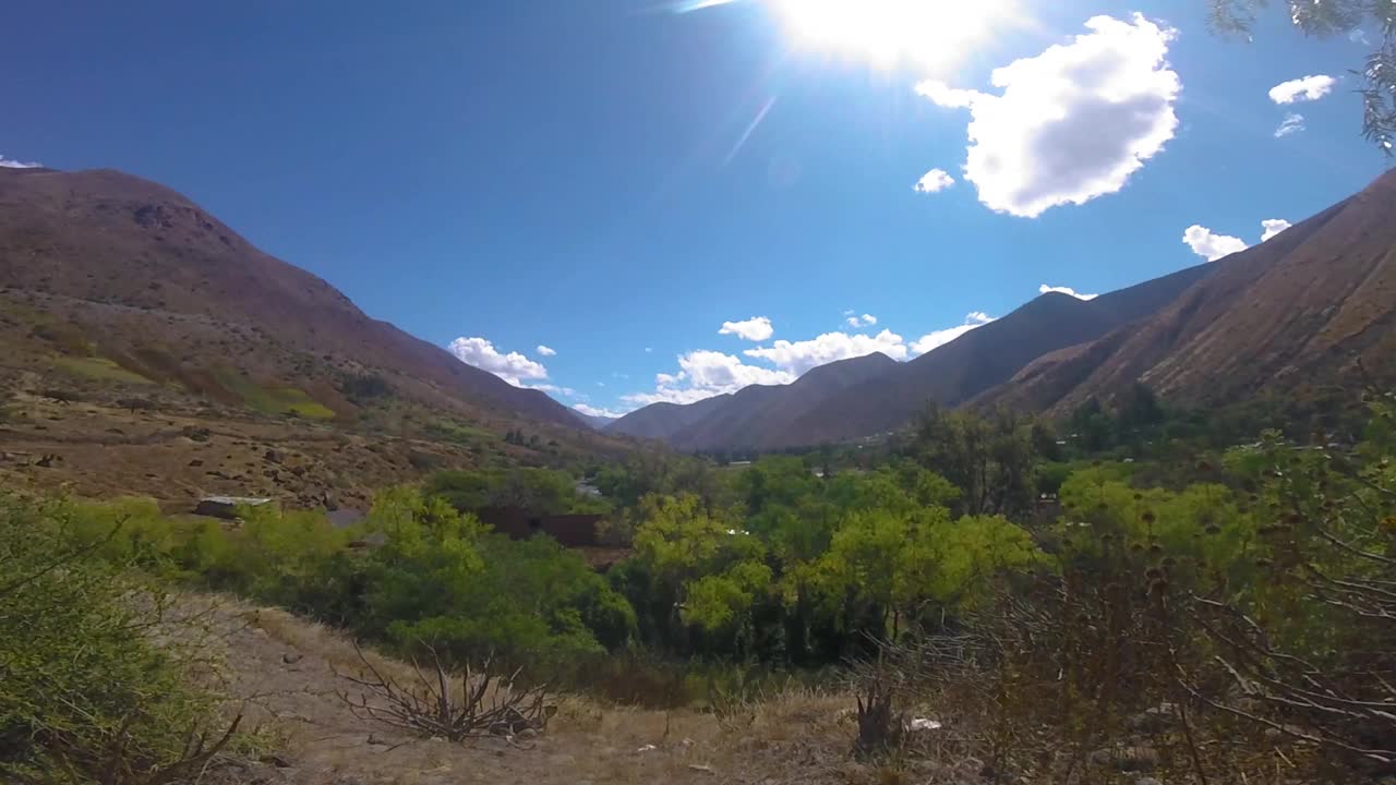 时光流逝山，白云蓝天视频素材