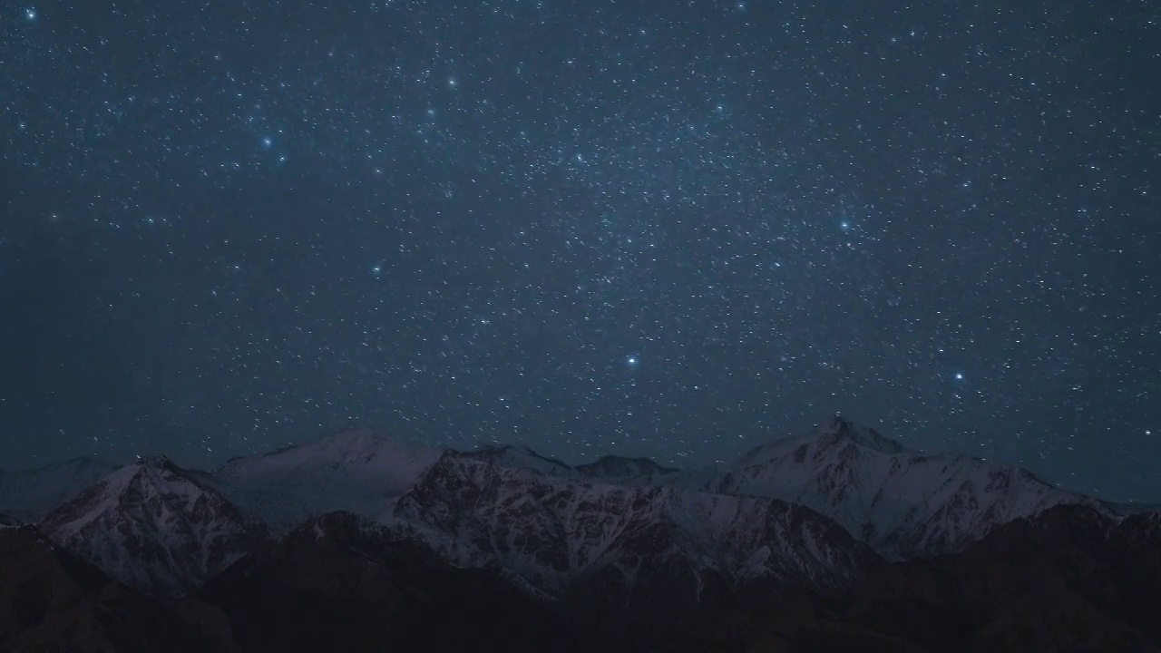 T/L雪山夜景视频素材