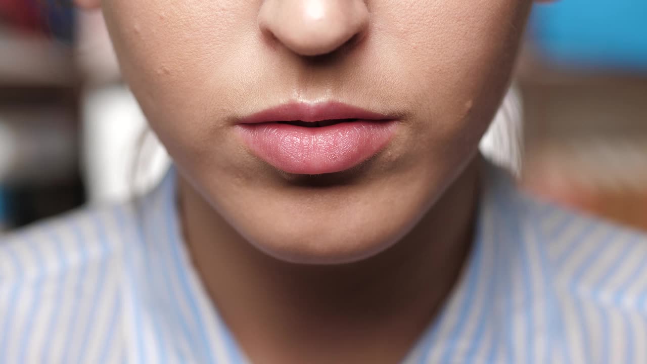 女人正在喝茶。女人们用手把杯子端到嘴边，喝红茶视频素材