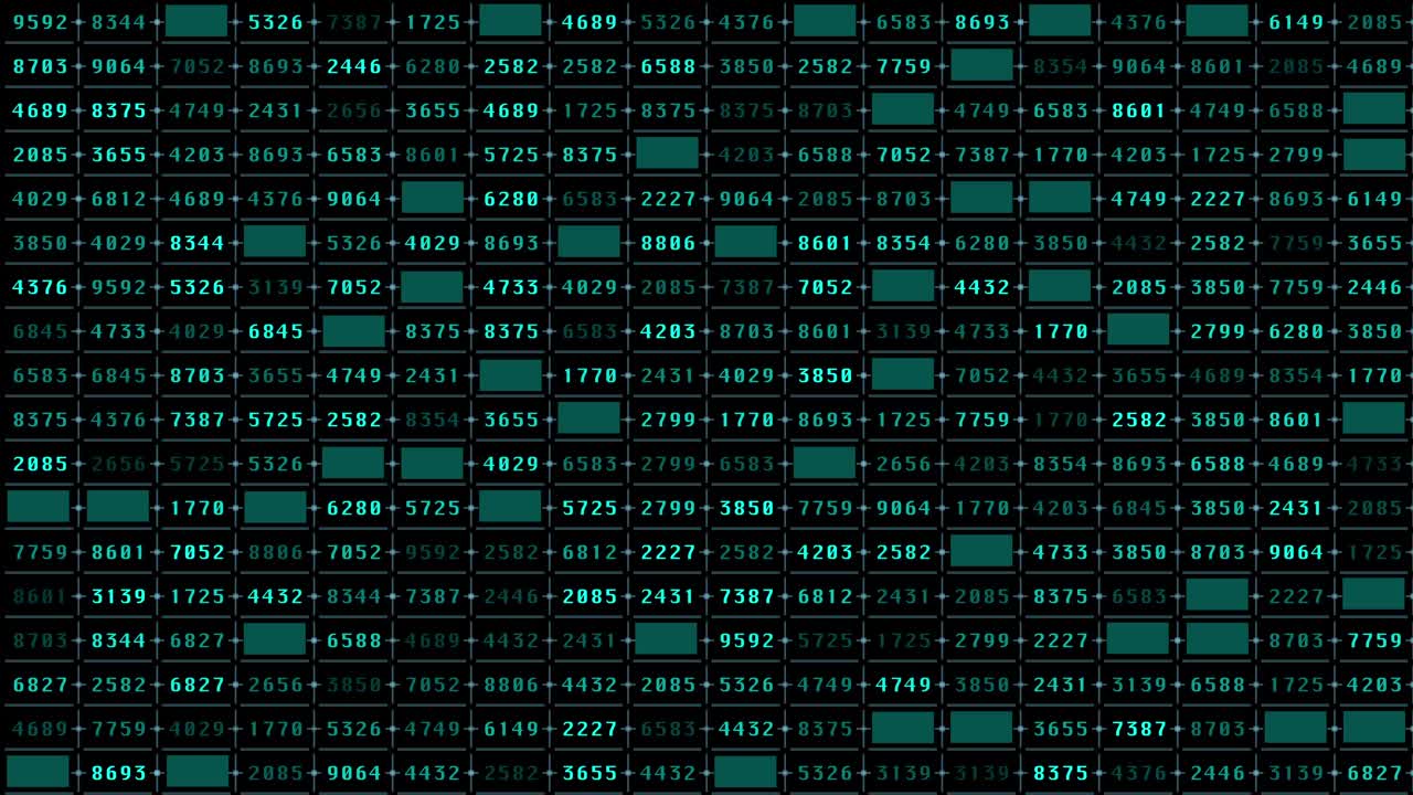 数字数字未来系统信息绿色统计数据抽样视频素材