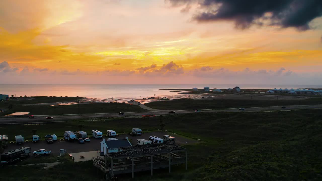 天堂岛日落视频素材