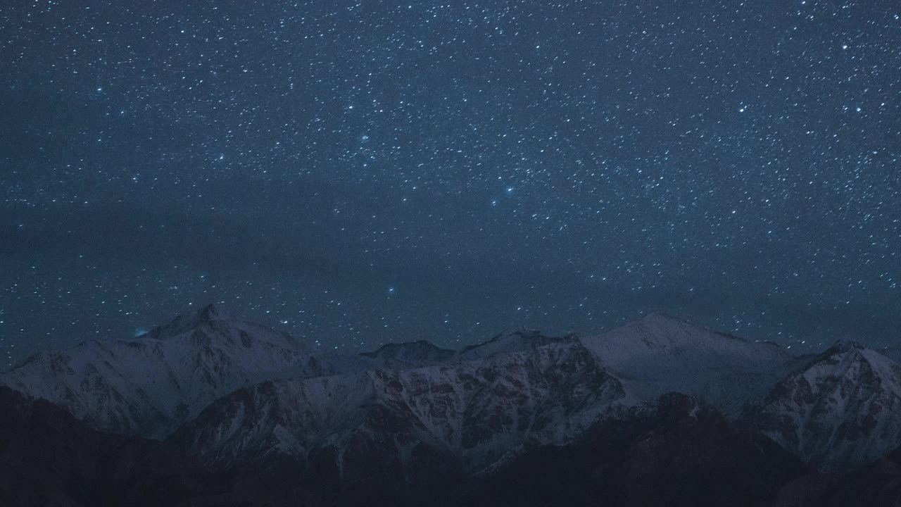 T/L雪山夜景视频素材