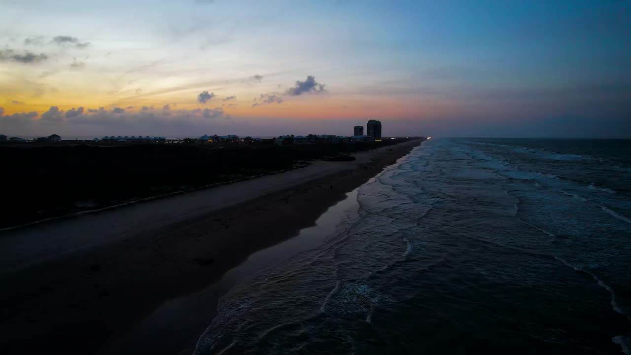 空海滩的黎明视频素材