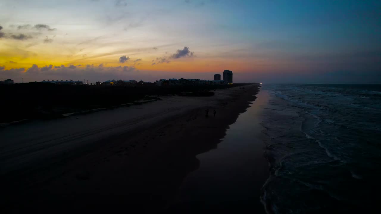 长沙海滩的黎明日出视频素材