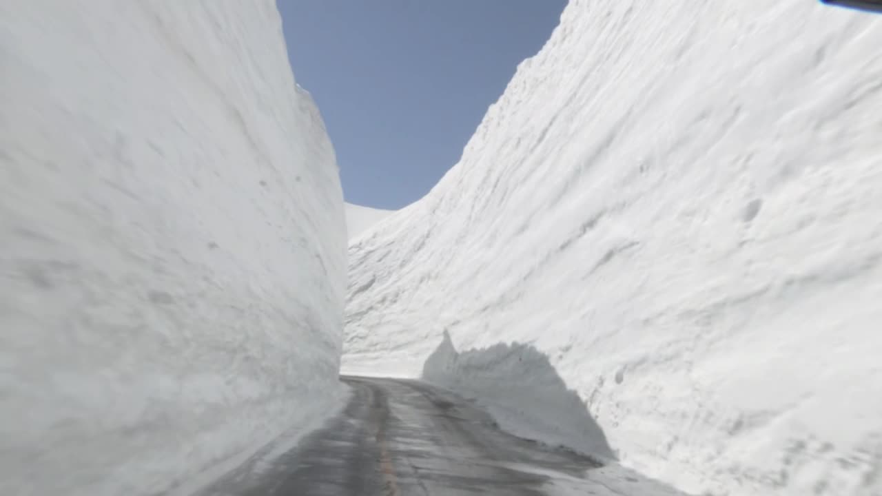 日本富山，立山Kurobe高山路线视频素材