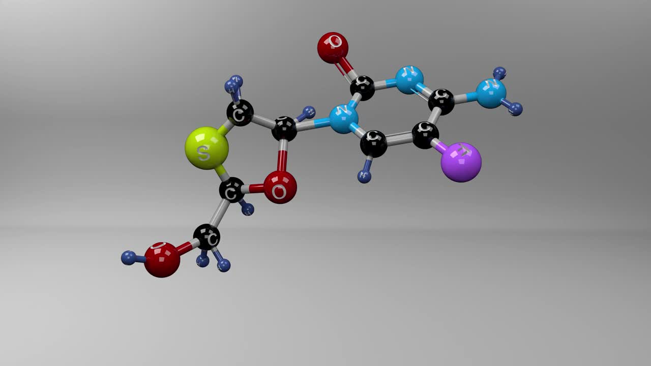 Emtricitabine分子。视频素材