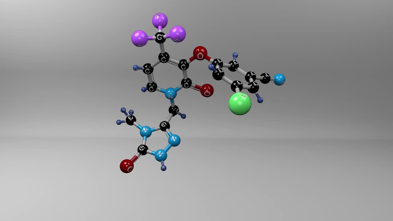 Doravirine抗病毒分子。视频素材