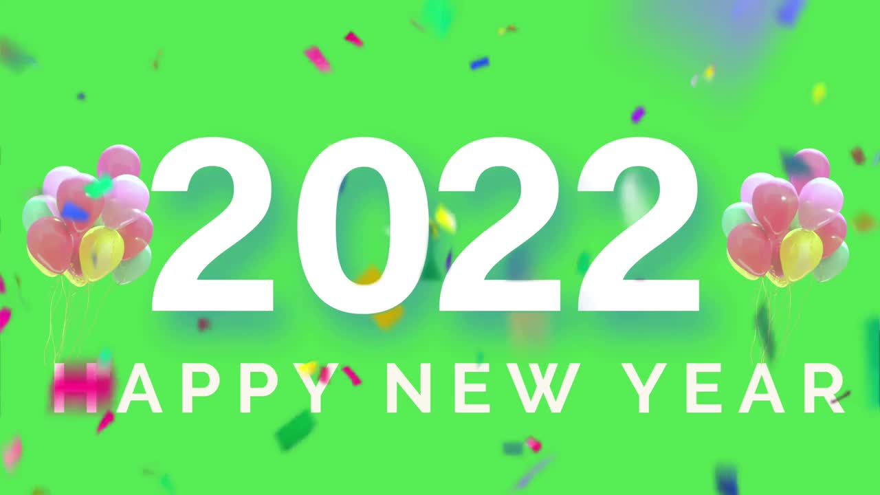 2022年新年快乐卡片设计。视频素材