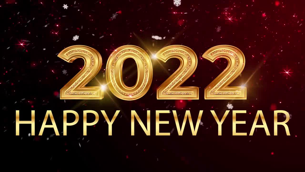 2022年新年快乐卡片设计。视频素材