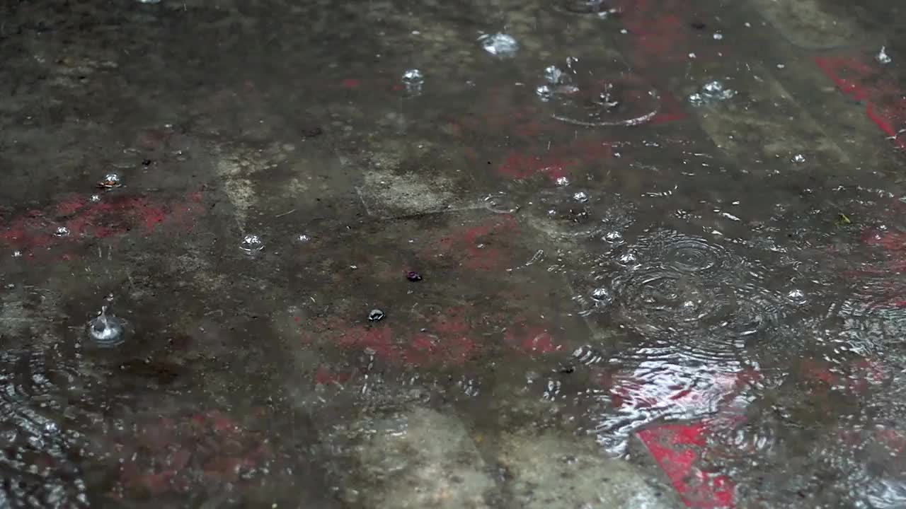 慢动作雨泡视频素材