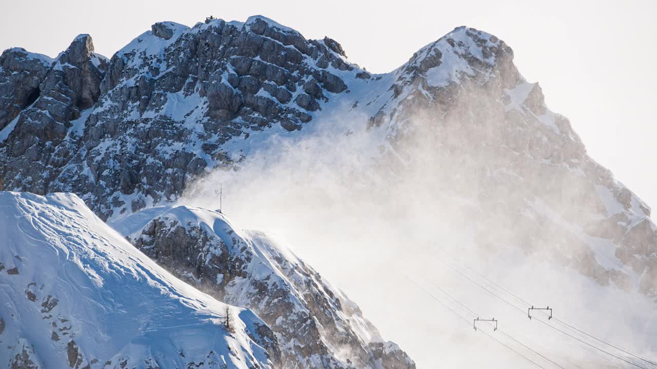 雪山的壮丽景色视频素材