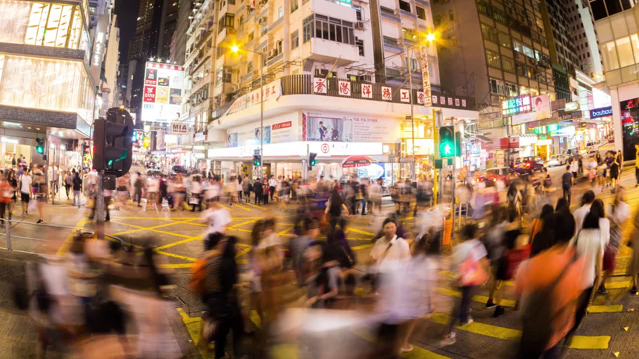 时间流逝中的香港九龙视频素材