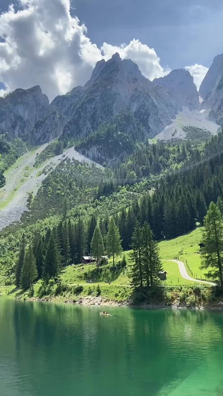 上奥地利的Gosau湖视频素材