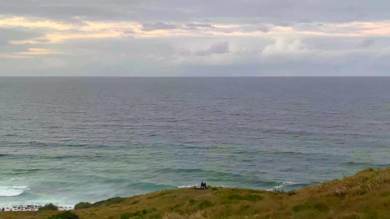 海岬的日落海景视频素材