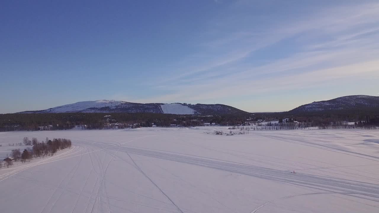 冬季雪景天线视频素材