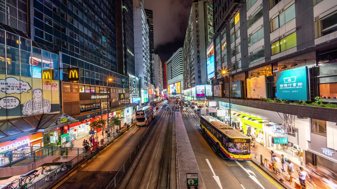 时间流逝中的香港城市视频素材