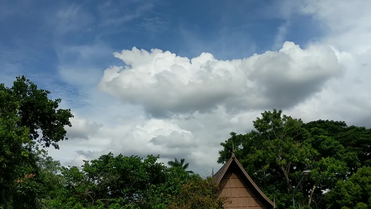 泰国清迈天空的时间流逝视频素材