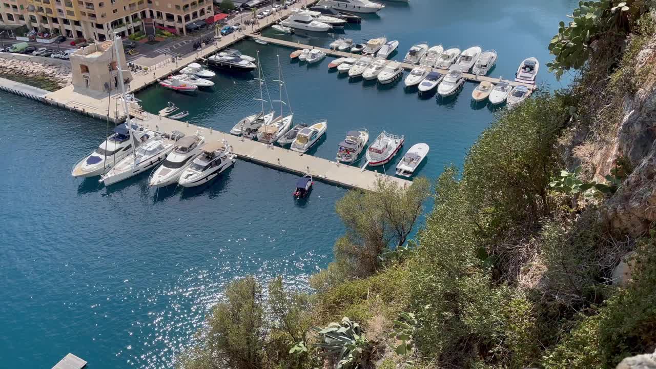 摩纳哥蒙特卡洛港的景色视频素材