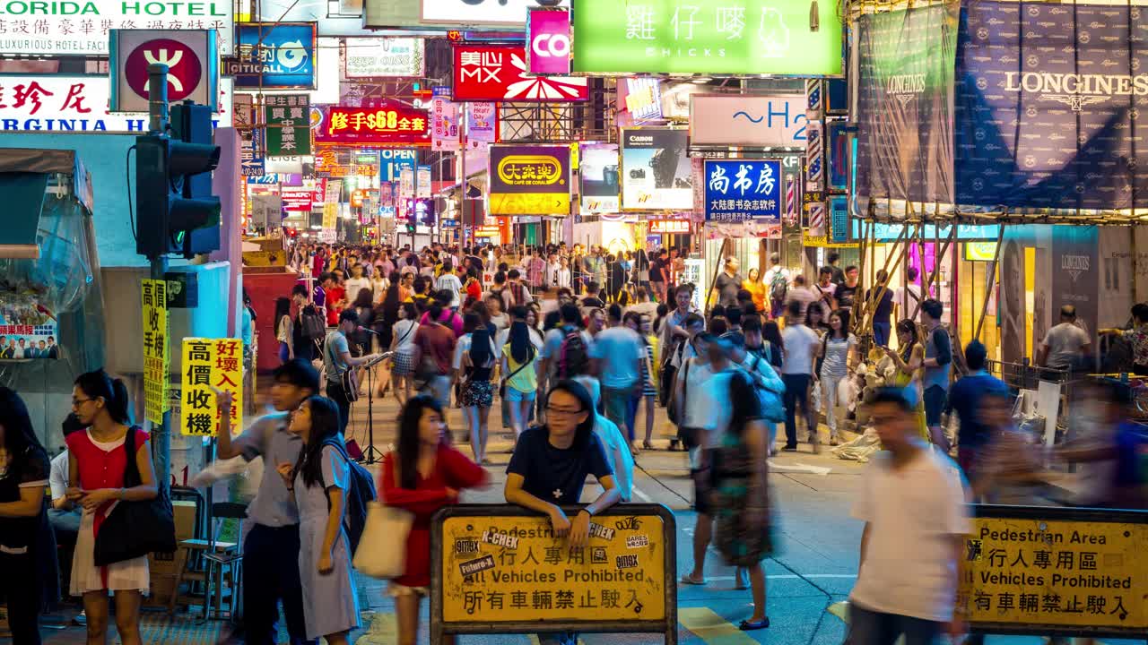 时间流逝中的香港城市视频素材