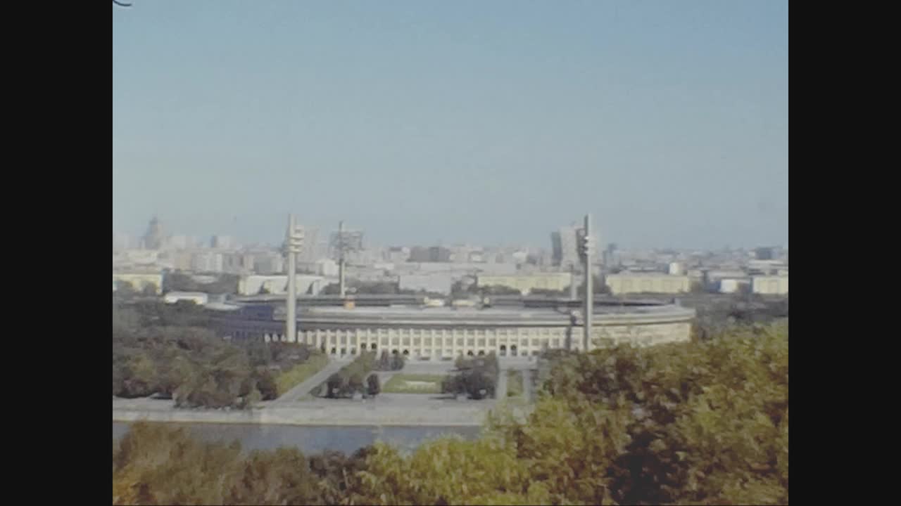 1979年，莫斯科鸟瞰图视频素材