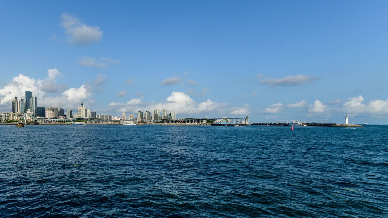 青岛城市海岸线视频素材