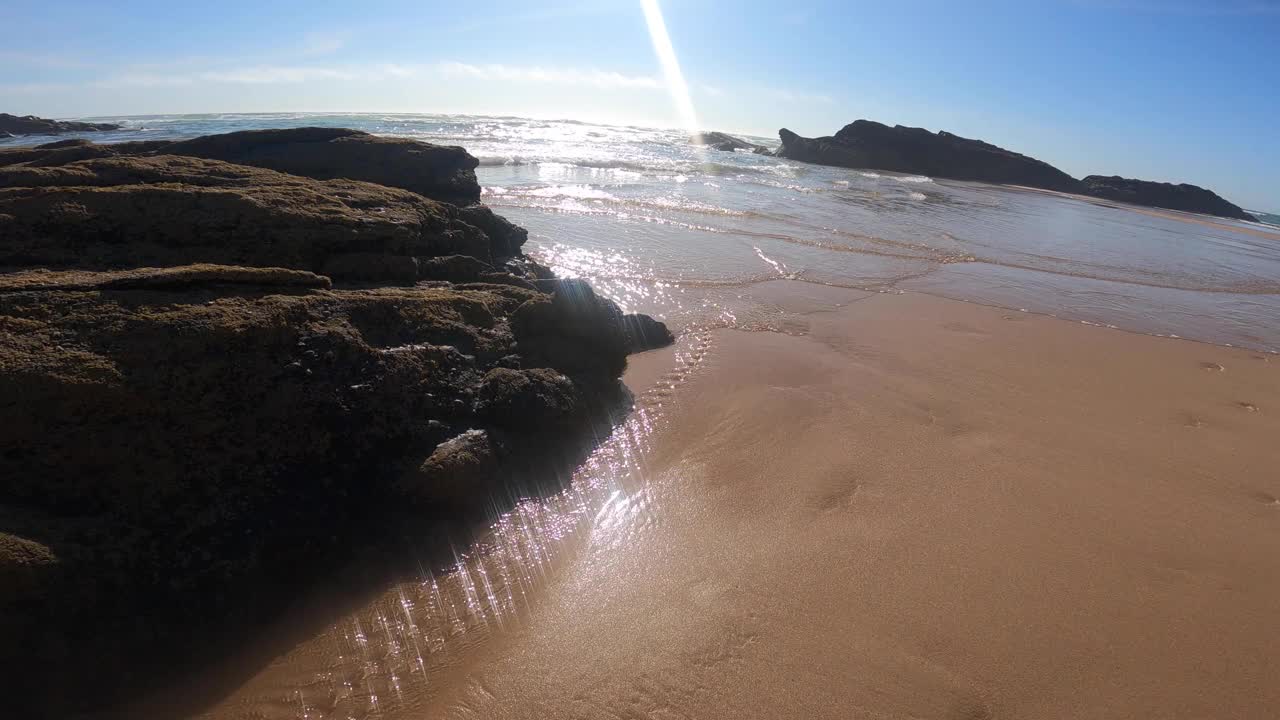 海滩-视频-日落-海-海洋-海岸线视频素材