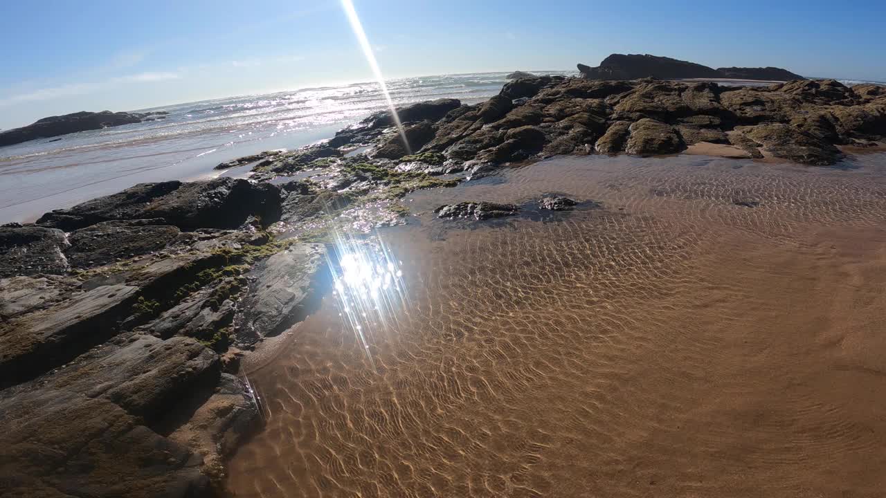 海滩-视频-日落-海-海洋-海岸线视频素材