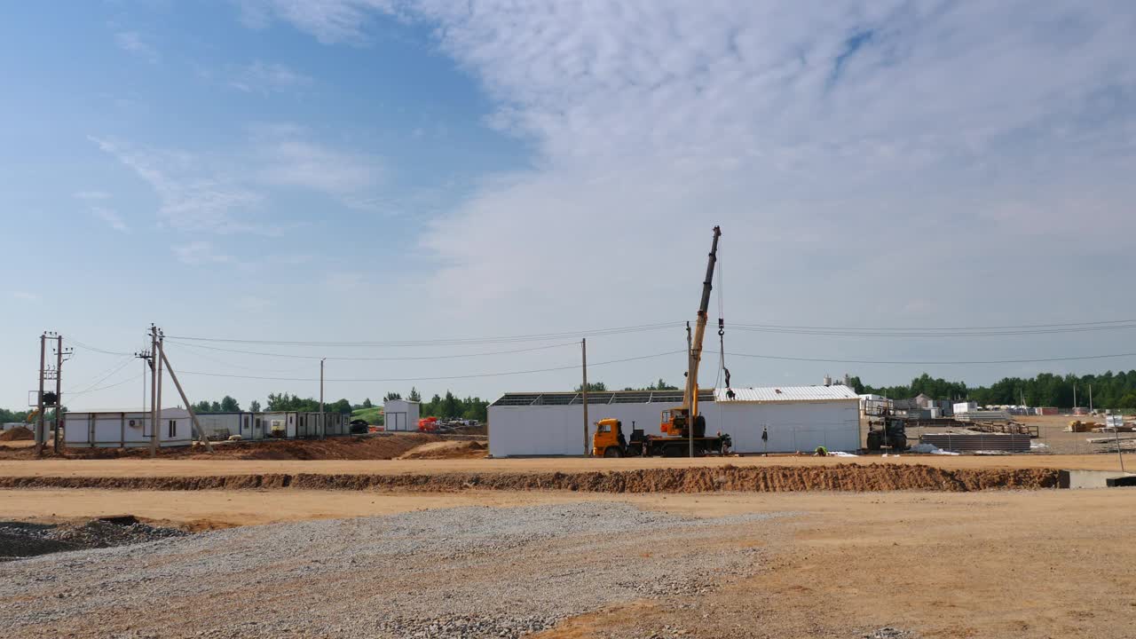 肉类加工厂施工现场视频素材