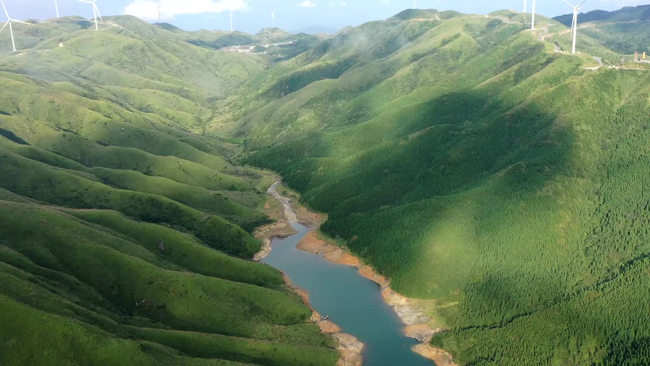 湖泊，水库，绿色能源视频下载