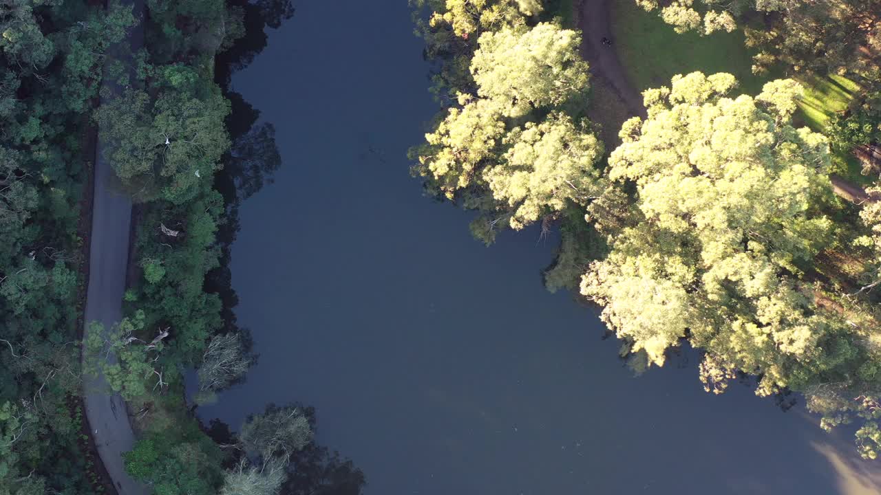 从上到下覆盖河道视频素材