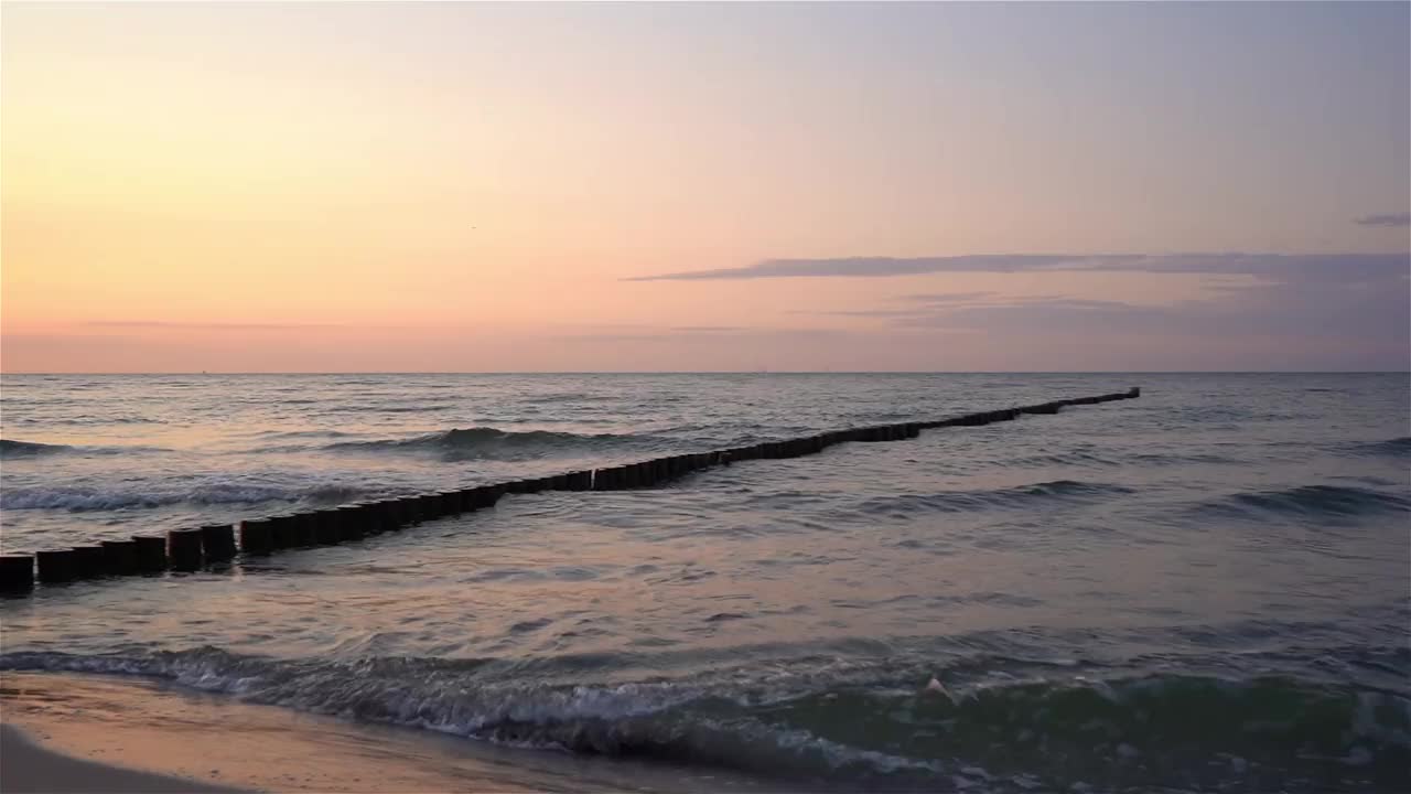 波罗的海的日落视频素材