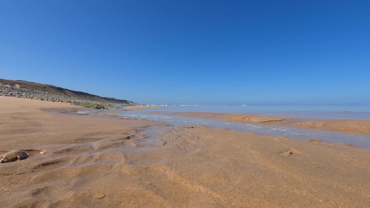 海滩-沙子-岩石-海洋-海洋视频素材