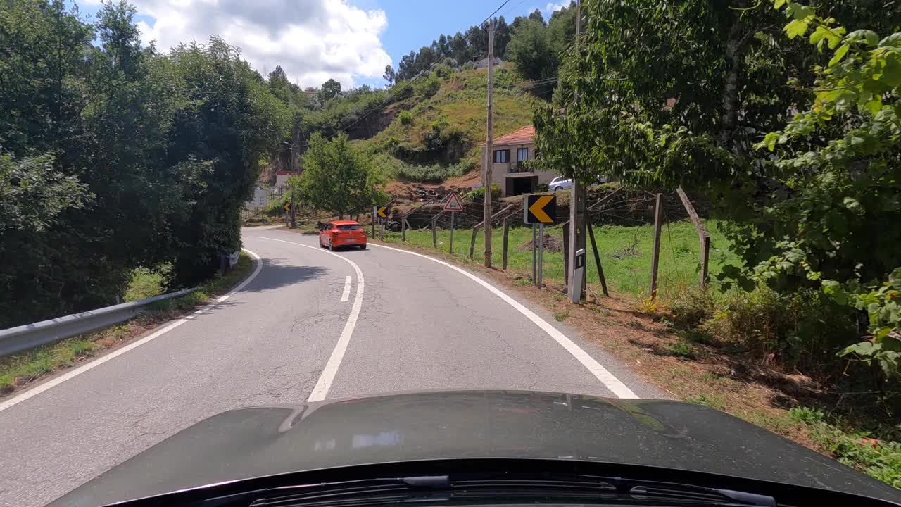 道路-汽车-驾驶-景观-乡村视频素材