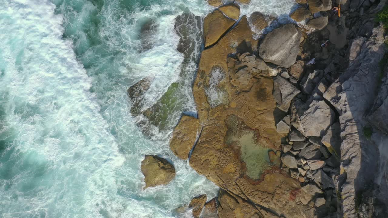 鸟瞰澳大利亚悉尼邦迪海滩视频素材