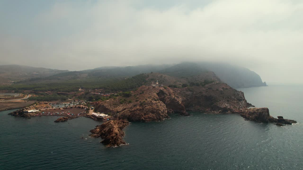 无人机拍摄的拉斯特雷海滩。西班牙视频素材