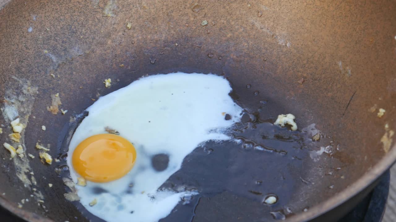 烹饪煎蛋视频素材