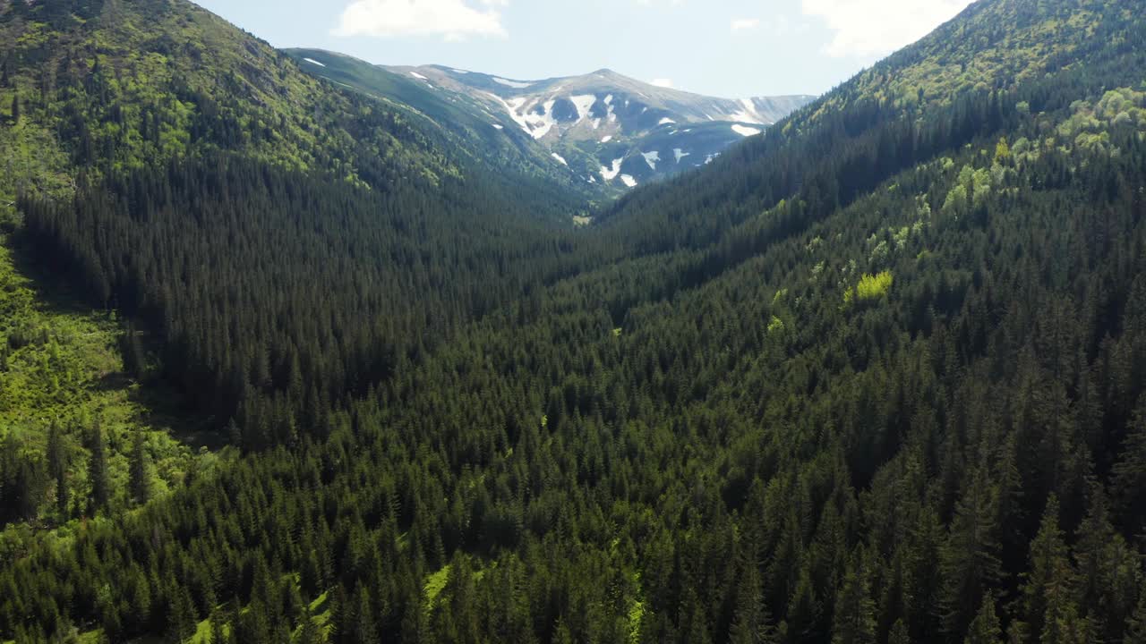 阿尔卑斯山田园诗般的山景全景鸟瞰图视频素材