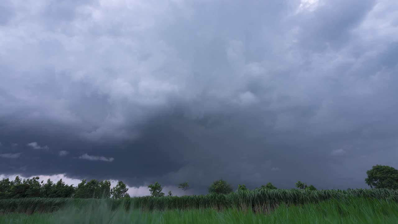 雨云时光流逝，自然背景视频素材