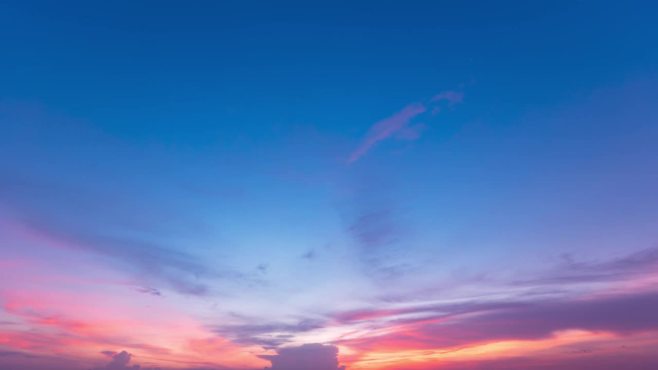 日落的时间流逝，自然的背景，天空的黄昏视频素材