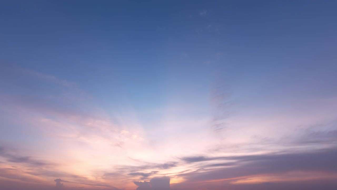 日落的时间流逝，自然的背景，天空的黄昏视频素材